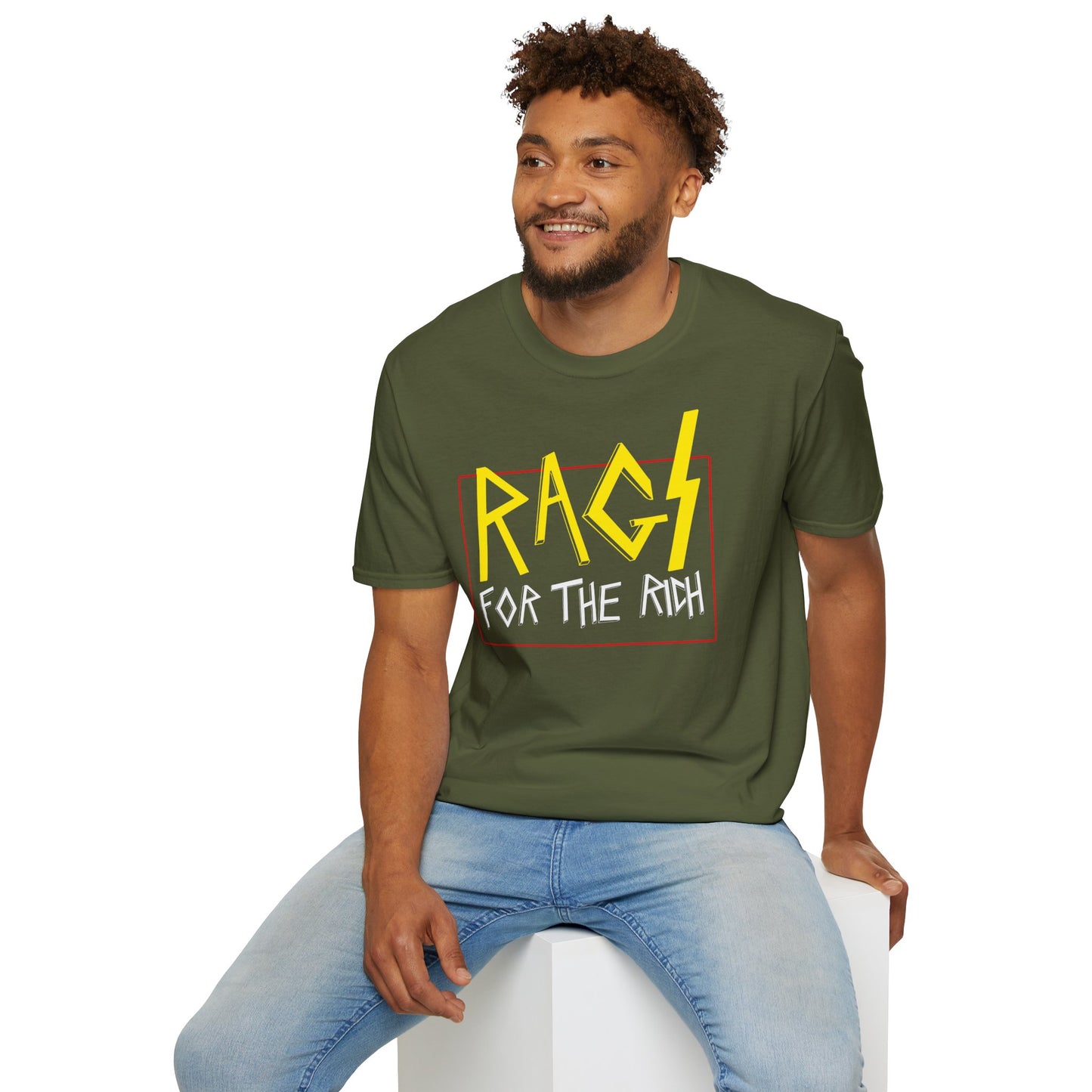 rags for the rich - logo t-shirt#001 - promo ltd edition - Unisex Softstyle T-Shirt