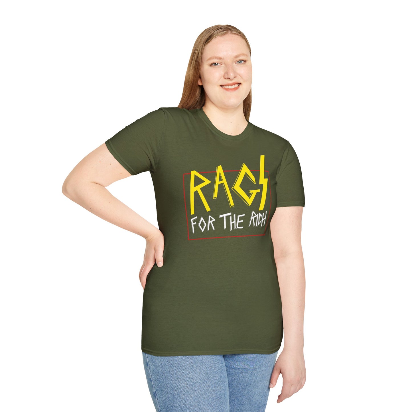 rags for the rich - logo t-shirt#001 - promo ltd edition - Unisex Softstyle T-Shirt