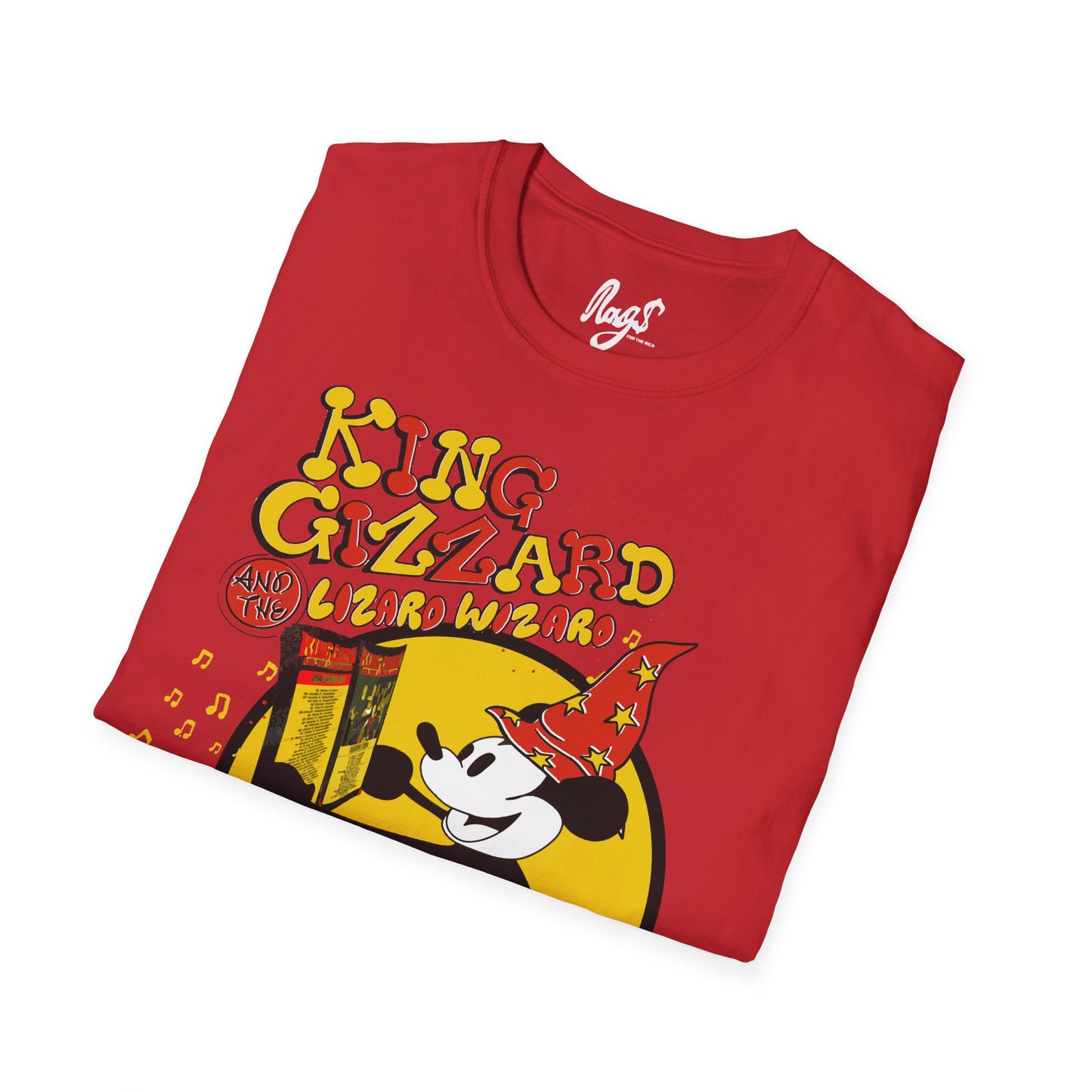 Steamboat Willie X King Gizzard and the Lizard Wizard EU-USA Tour '24 - Red Unisex Softstyle T-Shirt